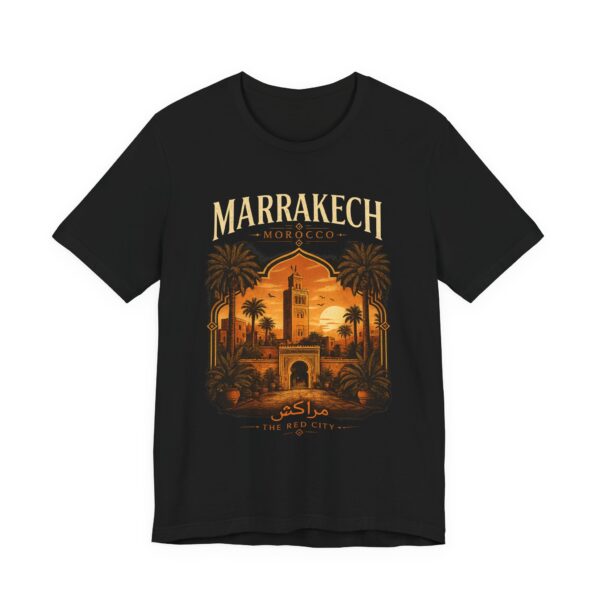 Marrakech Morocco Vintage Mosque Tee | Moroccan Travel Graphic T-Shirt